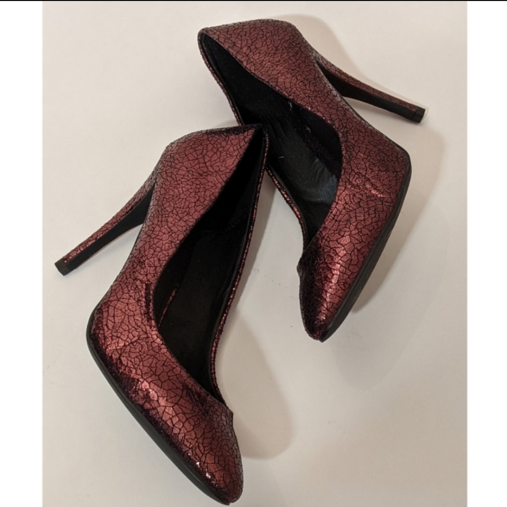 COLIN STUART METALLIC COOPER HEELS
